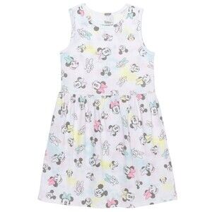 Disney Little Girls Minnie Friends Sleeveless Tank Dress Crew Neck Multi Size 4